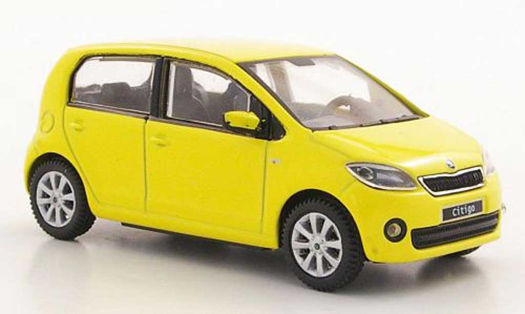 Skoda Citigo 1/43 Abrex giallo 5-portes 2012 modellino in miniatura