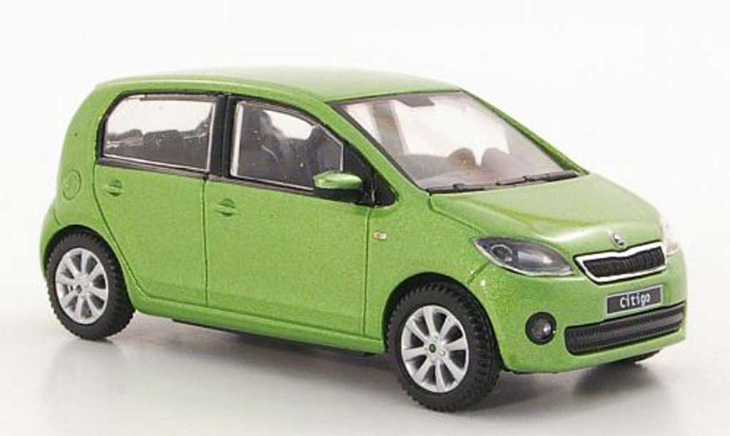 Skoda Citigo 1/43 Abrex grun 5-portes 2012 modellino in miniatura