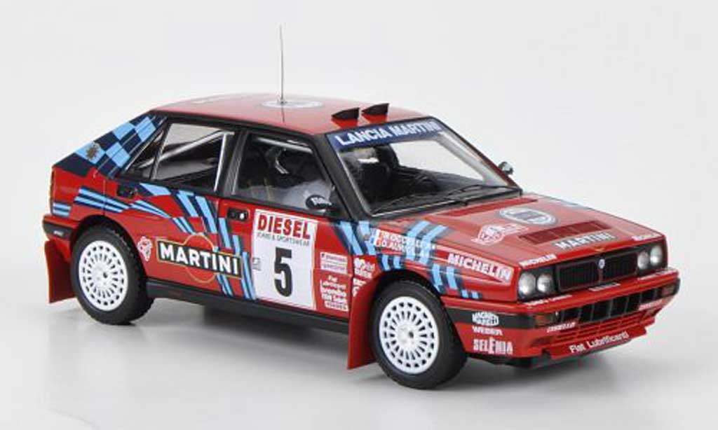 Lancia Delta HF Integrale 1/43 HPI HF Integrale 16V No.5 Martini D.Auriol / B.Occelli Rally Sanremo 1989 modellino in miniatura