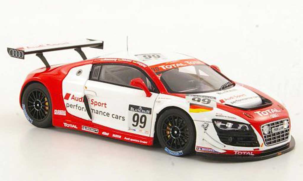 Audi R8 LMS 1/43 Spark LMS No.99 Sport Performance Cars Basseng / Haase / Stippler 24h Spa 2011 modellino in miniatura