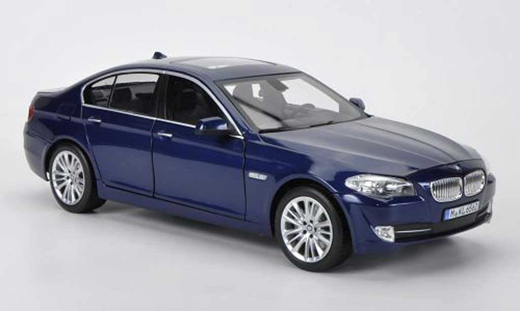 Bmw 550 F10 1/18 Norev F10 blu 2010 interieur noir modellino in miniatura