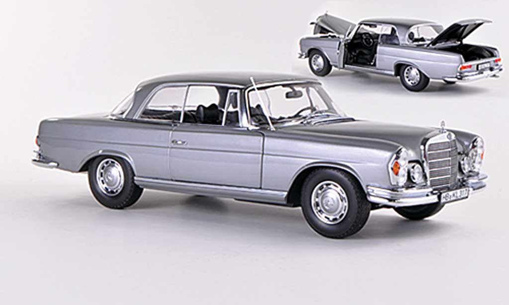 Mercedes 280 1969 1/18 Norev 1969 SE Coupe (W111) grigio modellino in miniatura
