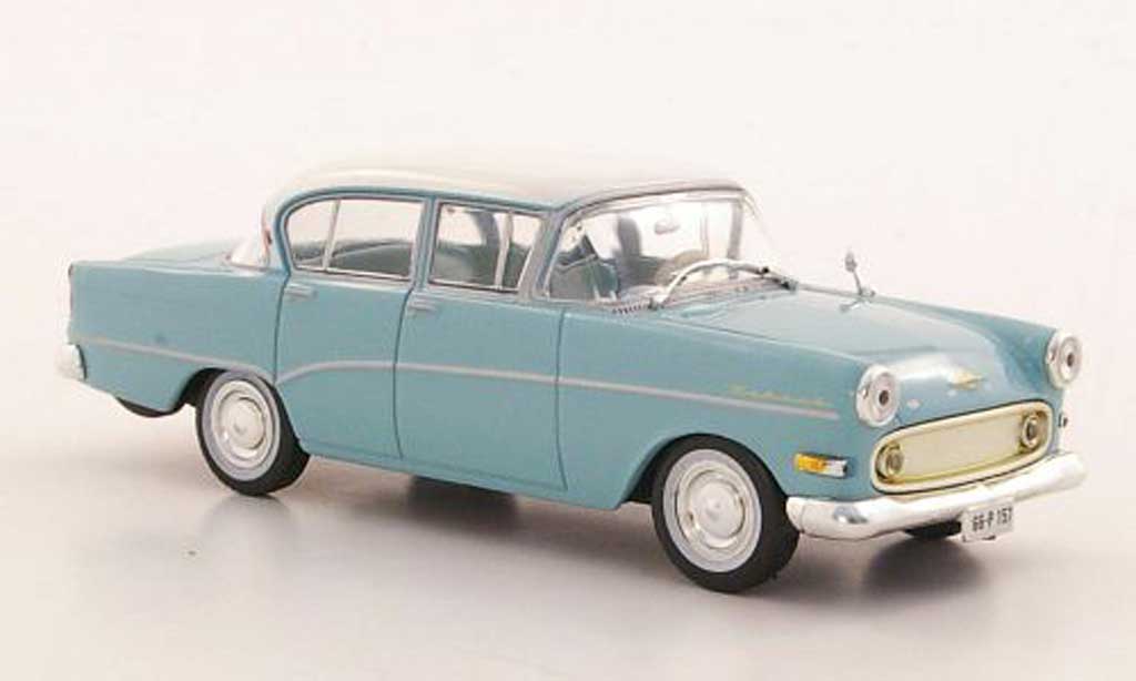 Opel Rekord 1/43 WhiteBox P1 blu/bianco modellino in miniatura