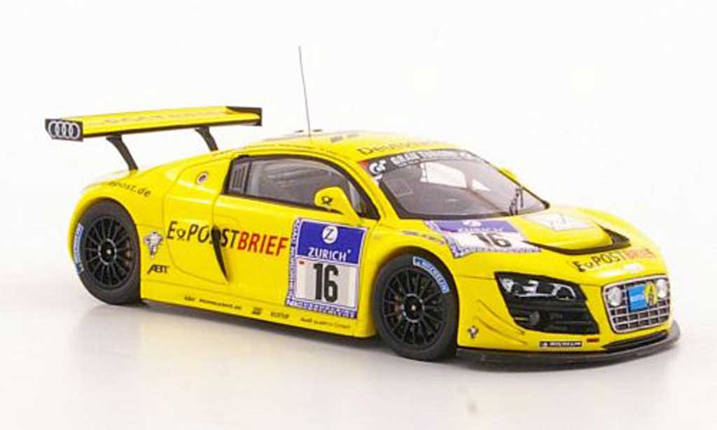 Audi R8 LMS 1/43 Spark LMS No.16 Postbrief Abt / Ekstrom / Scheider / Werner ADAC 24h Nurburgring 2011 modellino in miniatura