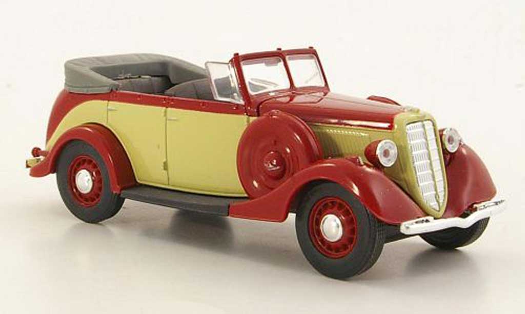 Gaz M1 Phaeton 1/43 Nash Avtoprom Phaeton beige/rosso geoffnetes Verdeck modellino in miniatura