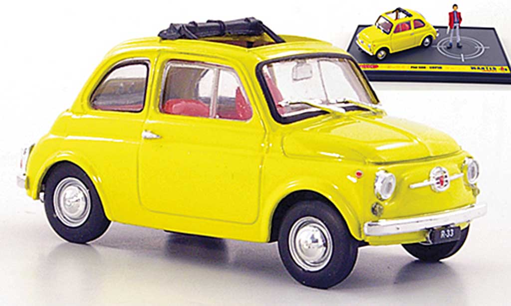 Fiat 500 1/43 Brumm giallo Lupin ''Wante- Lupin the 3rd'' modellino in miniatura