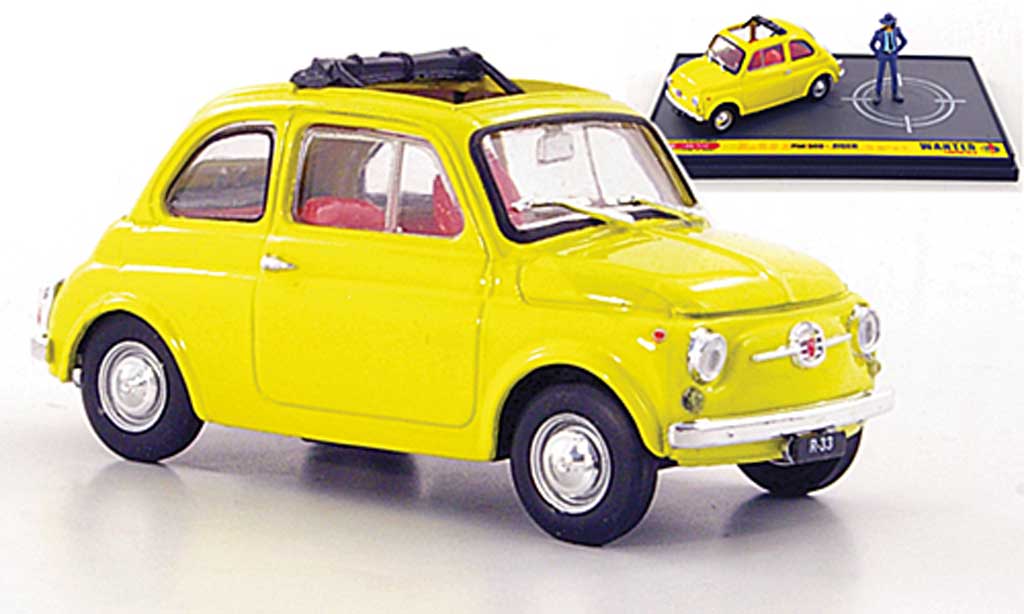 Fiat 500 1/43 Brumm giallo Jigen ''Wante- Lupin the 3rd'' modellino in miniatura