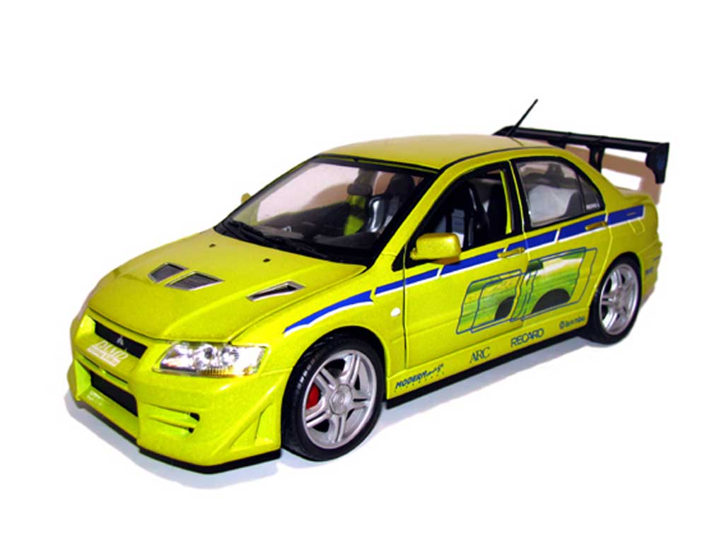 Mitsubishi Lancer Evolution VII 1/18 Ertl Evolution VII Fast and furious modellino in miniatura