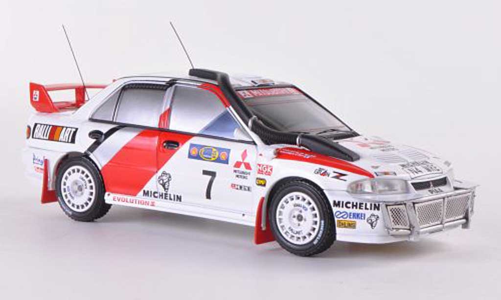 Mitsubishi Lancer Evolution III 1/43 HPI Evolution III No.7 RalliArt T.Makinen / S.Harjanne Safari Rally 1996 modellino in miniatura