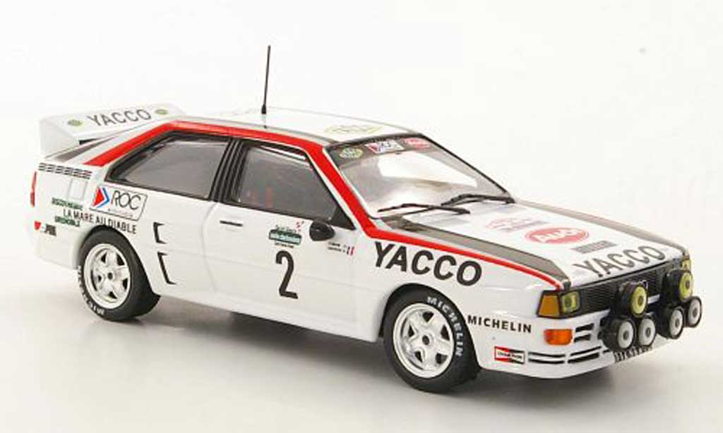 Audi Quattro 1/43 Hachette No.2 Yacco B.Darniche / A.Mahe Rally Lyon-Charbonnieres 1984 modellino in miniatura