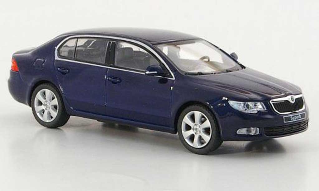 Skoda Superb 2009 1/43 Abrex 2009 II blu modellino in miniatura