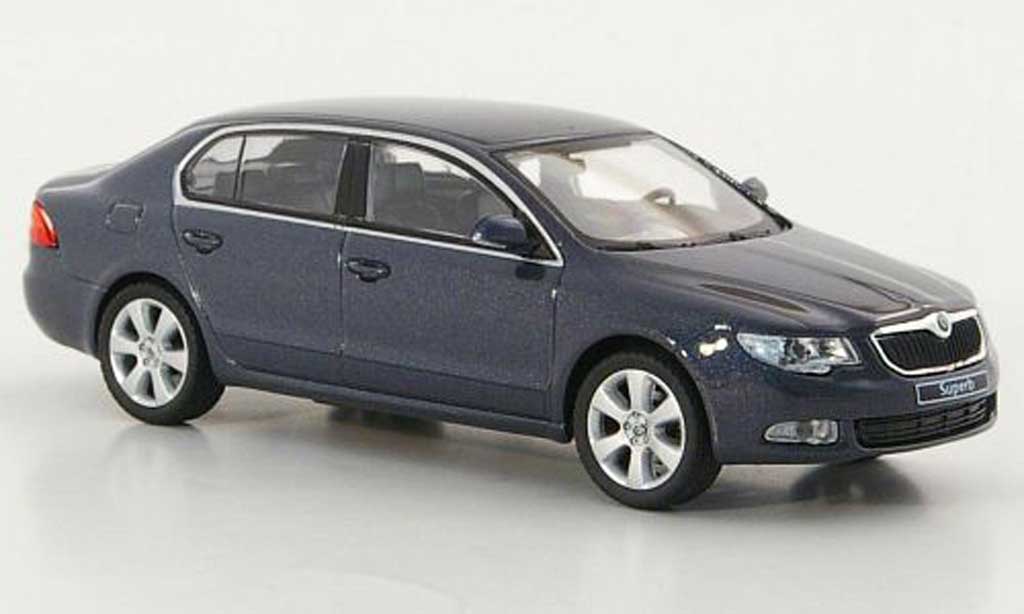Skoda Superb 2009 1/43 Abrex 2009 II blugrigio modellino in miniatura
