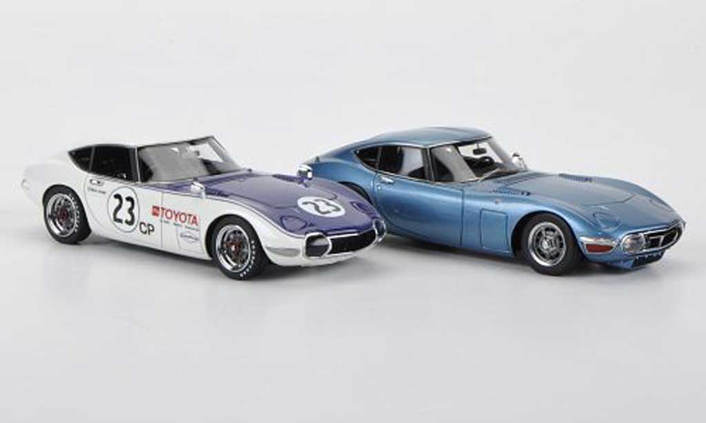 Toyota 2000 GT 1968 1/43 HPI 1968 2000GT-Set: MF12L blu und No.23 D.Jordan SCCA modellino in miniatura