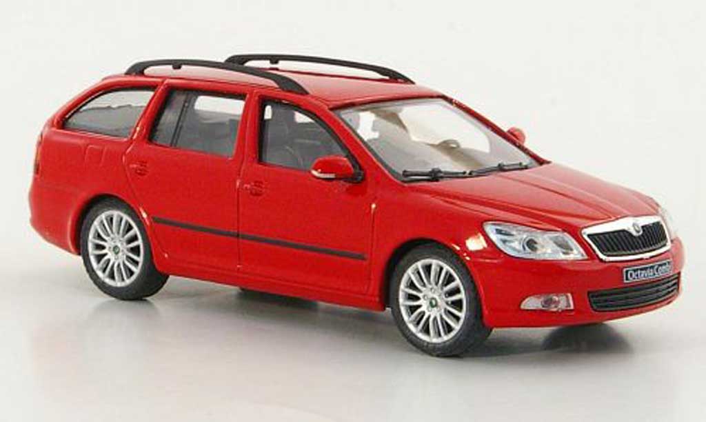 Skoda Octavia Combi 1/43 Abrex Combi II rosso 2008 modellino in miniatura