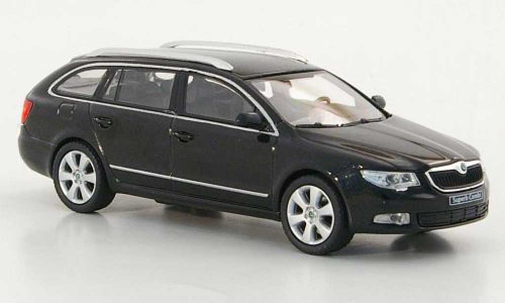 Skoda Superb 2009 1/43 Abrex 2009 Combi nero modellino in miniatura