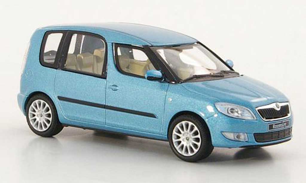 Skoda Roomster 1/43 Abrex blu 2010 modellino in miniatura