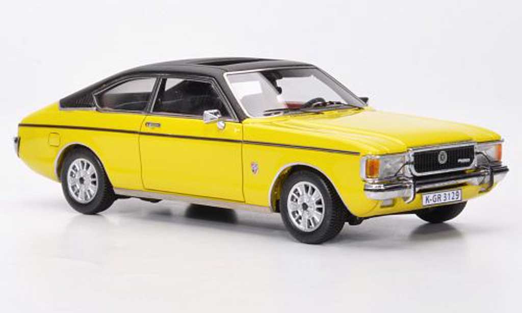Ford Granada 1/43 Neo MKI Coupe giallo/nero 1976 modellino in miniatura