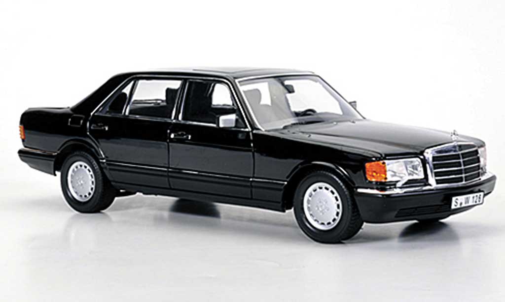 Mercedes 560 SEL 1/18 Norev SEL (W126) nero 1985 modellino in miniatura