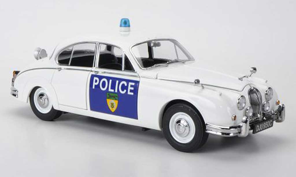 Jaguar MK 2 1/18 Model Icons 2 Leicestershire & Rutland Constabulary Polizei (GB) RHD 1965 modellino in miniatura