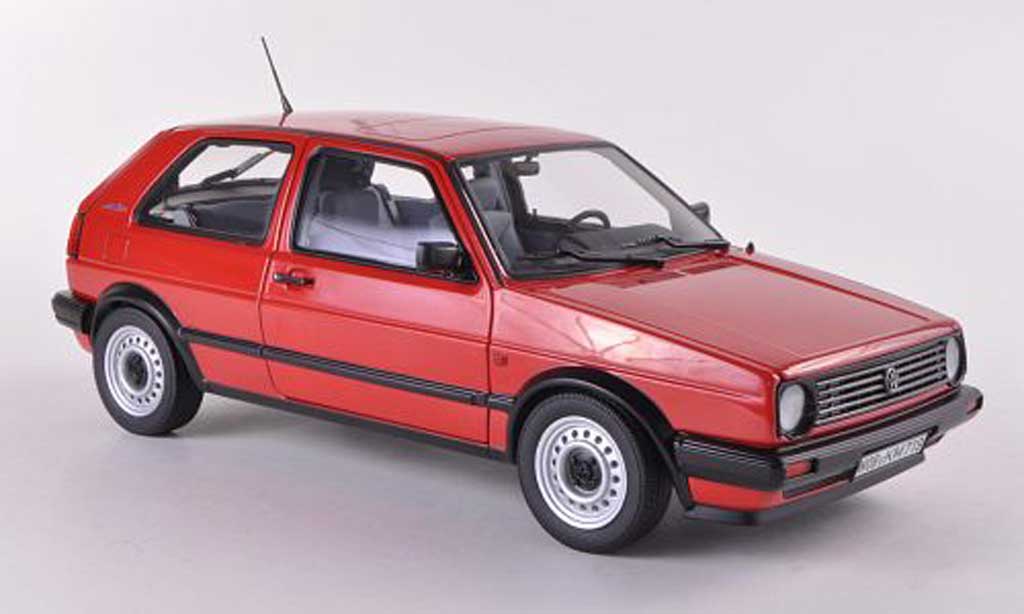 Volkswagen Golf 2 1/18 Norev 2 CL rosso 1987 modellino in miniatura
