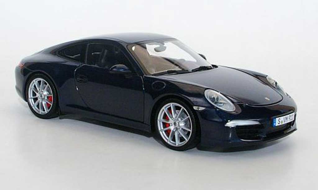 Porsche 991 S 1/18 Minichamps Carrera S blu 2011 modellino in miniatura