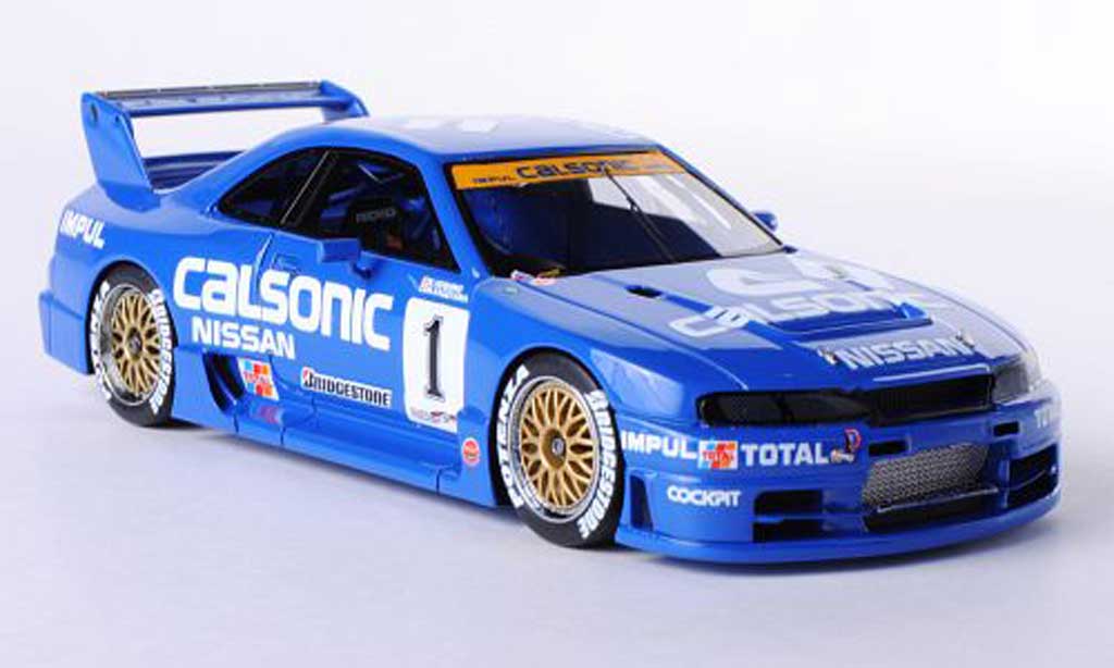 Nissan Skyline R32 1/43 HPI R32 GT-R No.1 Calsonic K.Hoshino / M.Kageyama JGTC Sendai 1995 modellino in miniatura
