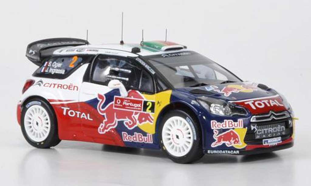 DS Automobiles DS3 WRC 2011 1/43 IXO WRC 2011 No.2 Red Bull Ogier/Ingrassia Rally Portugal modellino in miniatura