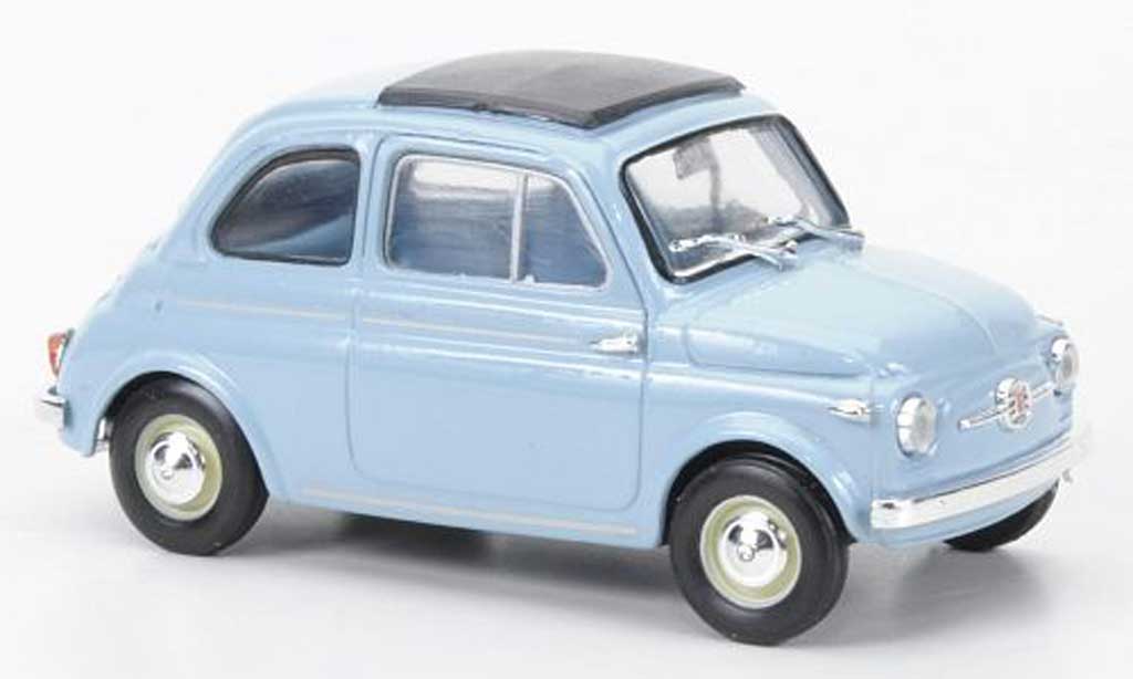 Fiat 500 1/43 Brumm Nuova blu geschl. Faltdach un2 Figuren 1959 modellino in miniatura