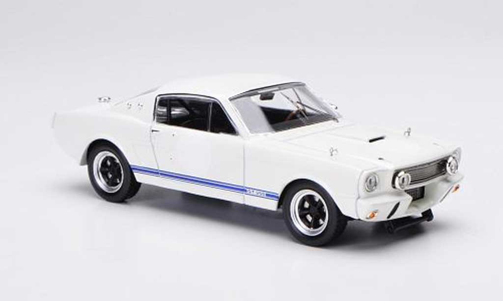 Shelby GT 350 1966 1/43 IXO 1966 Ready to Race bianco/blu modellino in miniatura