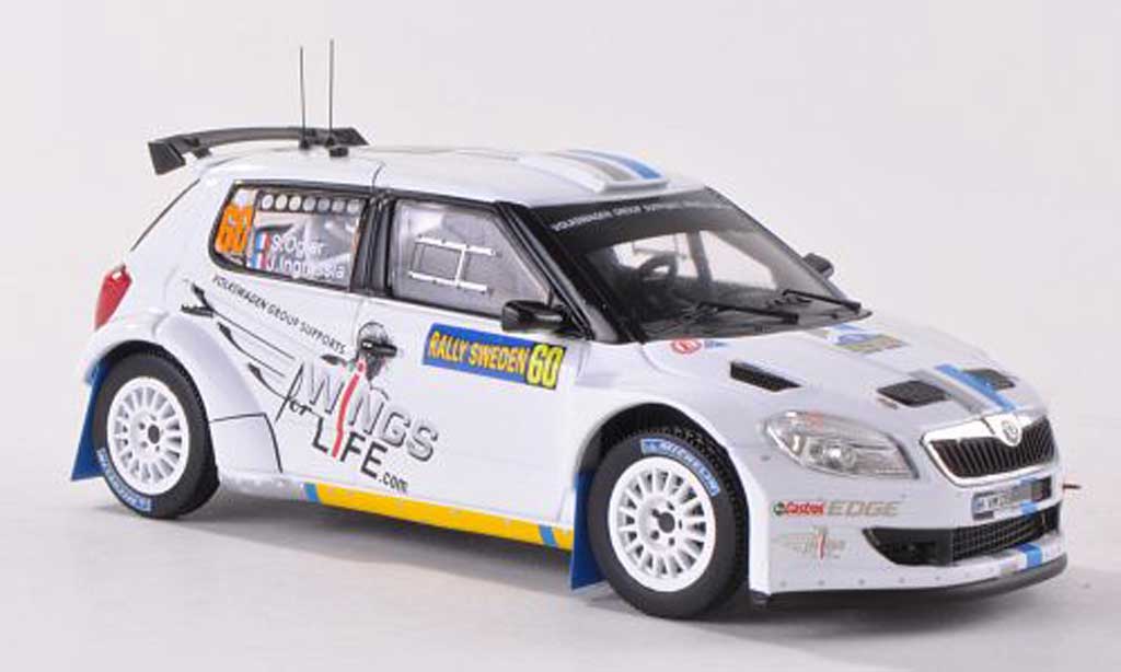 Skoda S2000 1/43 IXO No.60 Wings for Life Rally Schweden 2012 S.Ogier/J.Ingrassia modellino in miniatura