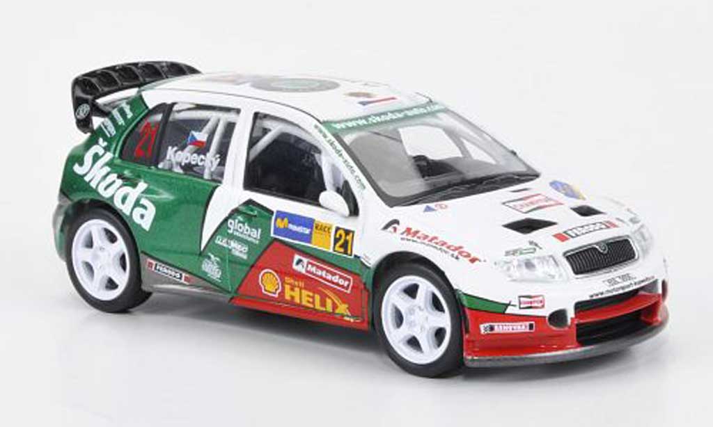 Skoda Fabia WRC 1/43 Abrex WRC Evo No.21 Kopecky/Schovanek Rally Catalunya 2006 modellino in miniatura