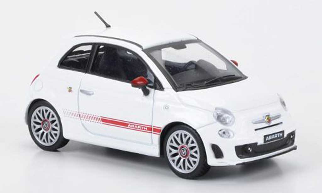 Fiat 500 Abarth 1/43 Motorama Abarth bianco 2009 modellino in miniatura