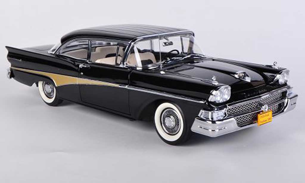 Ford Fairline 1/18 Sun Star 500 Hard Top nero modellino in miniatura