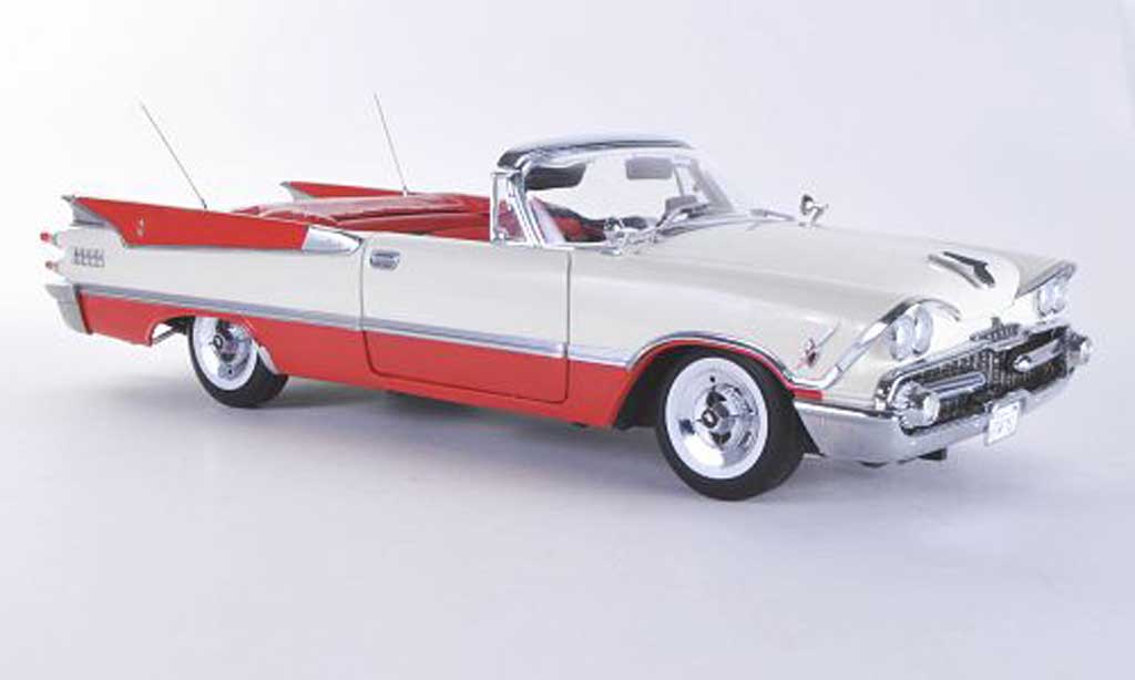 Dodge Custom Royal Lancer 1/18 Sun Star Convertibile bianco/rosso 1959 modellino in miniatura