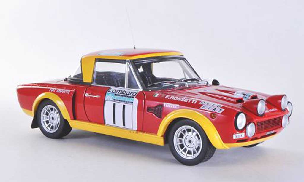Fiat 124 Abarth 1/18 Sun Star Abarth Rallye No.11 M.Verini / F.Rossetti RAC Rally 1975 modellino in miniatura