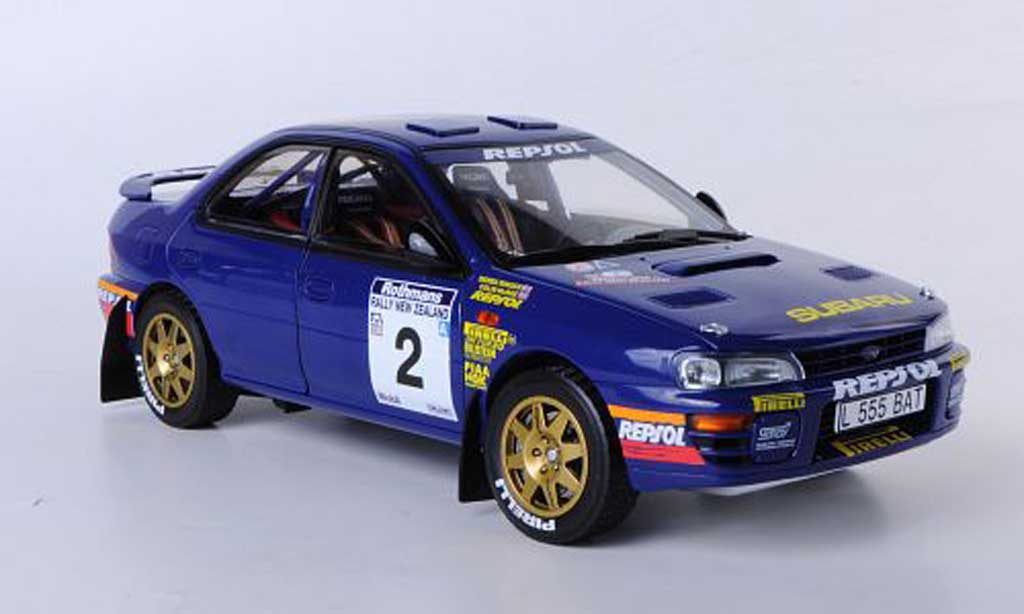Subaru Impreza 555 1/18 Sun Star 555 No.2 Winner Rally of New Zealand 1994 C.McRae/D.Ringer modellino in miniatura
