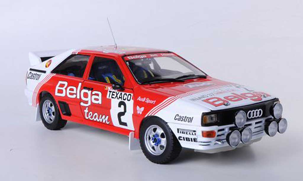 Audi Quattro 1/18 Sun Star A1 No.2 Belga Rally Boucles de Spa 1983 M.Dues/W.Lux modellino in miniatura