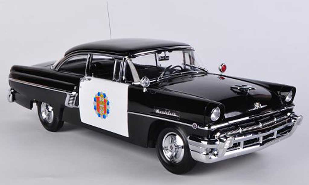 Mercury Montclair 1/18 Sun Star Hard Top Police Car nero/bianco 1956 modellino in miniatura