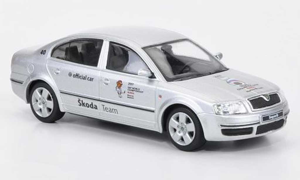 Skoda Superb 2007 1/43 Abrex 2007 Official Car - Hockeyweltmeisterschaft Russland 2007 modellino in miniatura