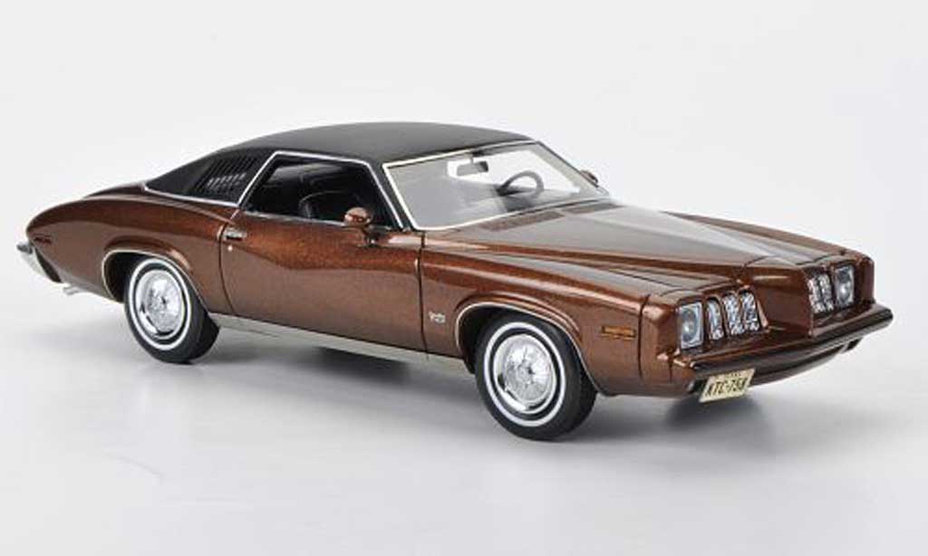 Pontiac Grand Am 1/43 American Excellence 2-portes Coupe marronee/mattnero limited edition 1973 modellino in miniatura