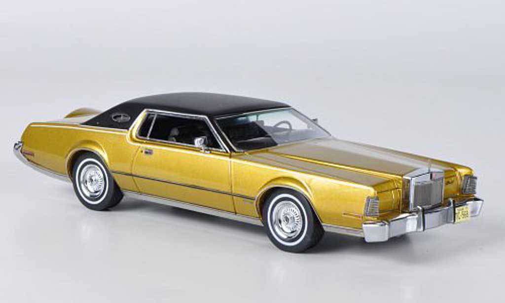 Lincoln Continental 1973 1/43 American Excellence 1973 MK IV gold/nero modellino in miniatura