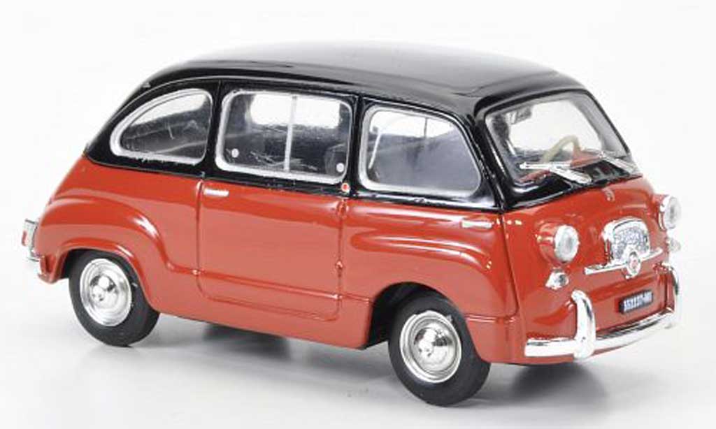 Fiat 600 1/43 Brumm D Multipla orange/nero 1960 modellino in miniatura