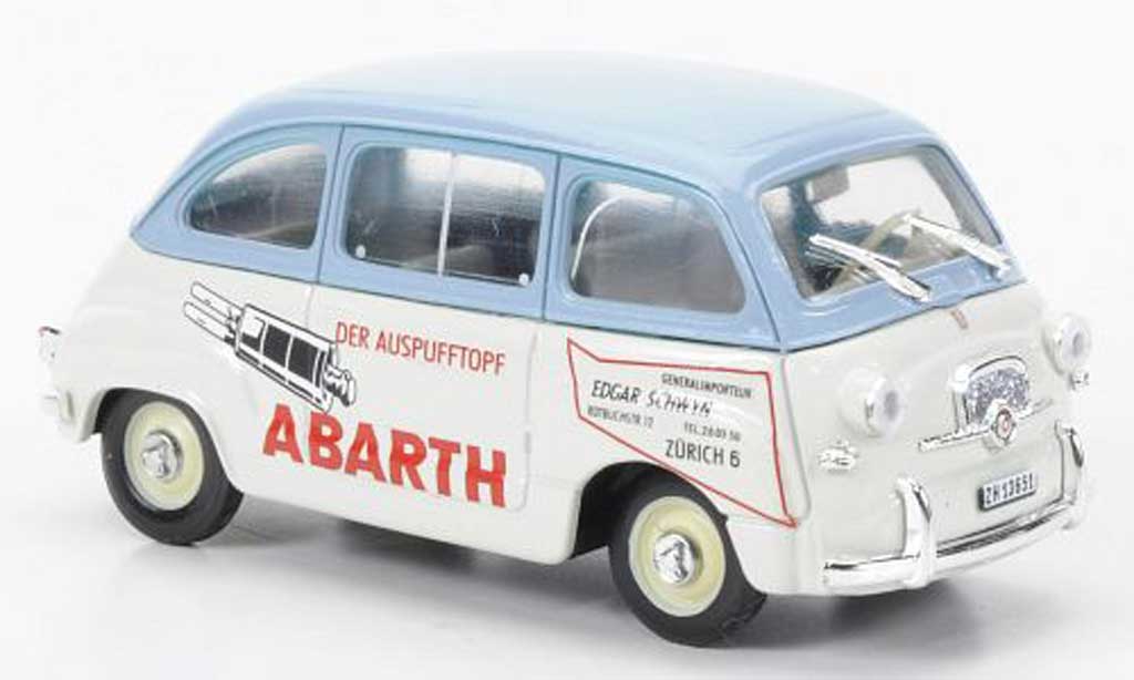 Fiat 600 1/43 Brumm D Multipla Abarth blu/bianco Der Auspufftopf 1960 modellino in miniatura
