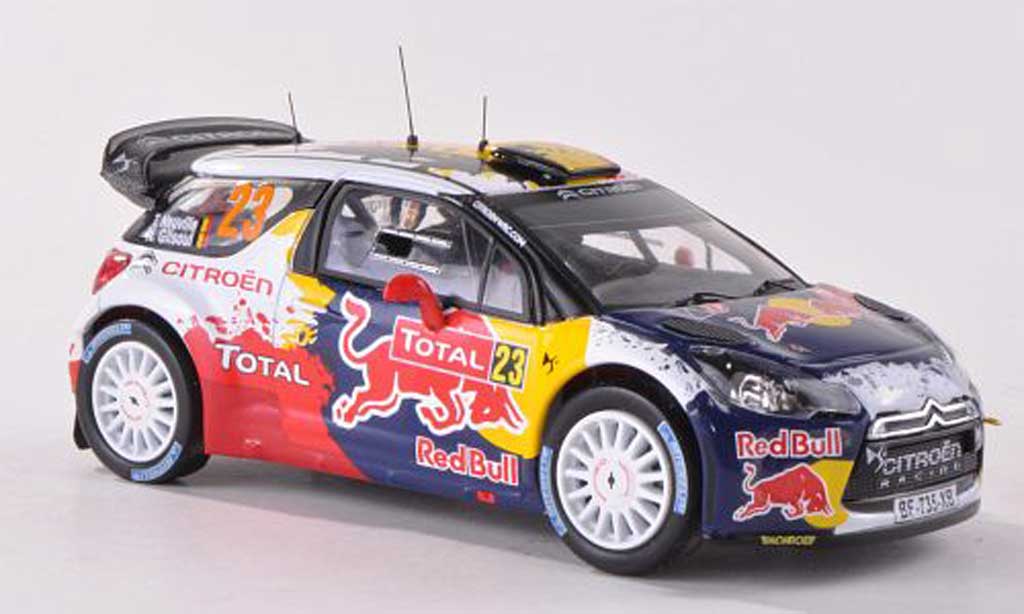 DS Automobiles DS3 WRC 2012 1/43 IXO WRC 2012 No.23 Red Bull Rally Monte Carlo T.Neuville/N.Gilsoul modellino in miniatura