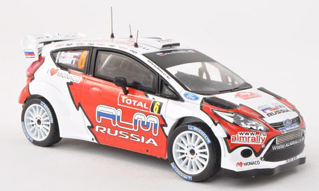 Ford Fiesta WRC 1/43 IXO WRC No.6 ALM Russia Rally Monte Carlo 2012 E.Novikov/grigio.Giraudet modellino in miniatura