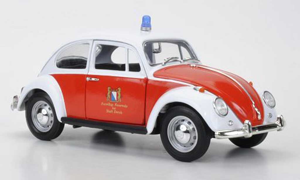 Volkswagen Kafer 1/18 Greenlight Feuerwehr Zurich (CH) 1967 modellino in miniatura