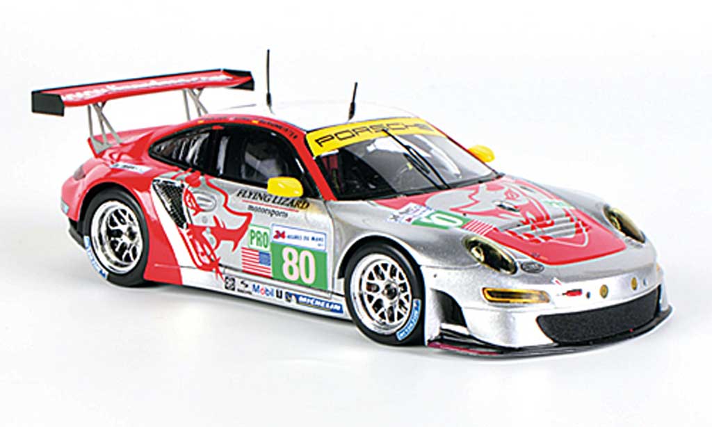 Porsche 997 GT3 RSR 1/43 Spark GT3 RSR 2012 No.80 Flying Lizard Motorsports 24h Le Mans J.Bergmeister / M.Holzer / P.Long modellino in miniatura