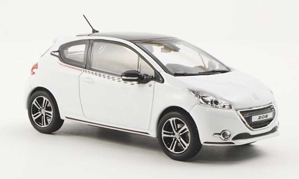Peugeot 208 1/43 Norev Ligne S bianco 2012 modellino in miniatura