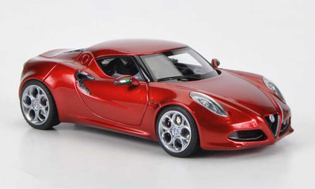 Alfa Romeo 4C 1/43 Look Smart Concept rosso Villa D'Este 2012 modellino in miniatura