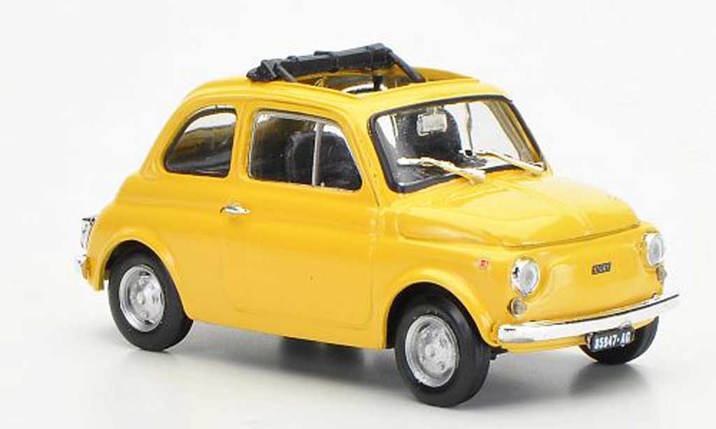 Fiat 500 R 1/43 Brumm R giallobeige ge?ffnetes Faltdach 1972 modellino in miniatura